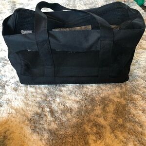 Soft Pet Side Carrier in Mesh Black